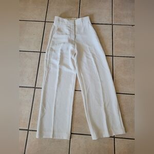 Aritzia Cream High-Waisted Trousers